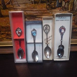Vtg 🔥 🥄 70s 80s Collector State Spoon LOT 4 Tennessee Kentucky 🐴 Georgia 🍑